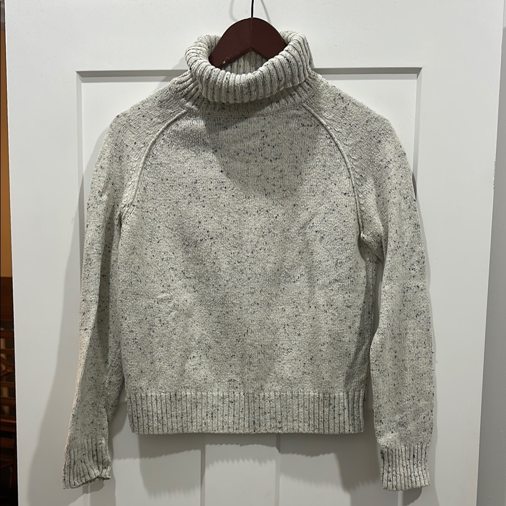 Jeanne Pierre Marled Gray Turtleneck Sweater